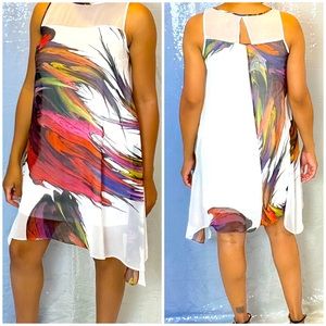 Sheer shark hem dress